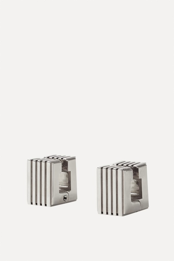 Empire Small Silver-Tone Hoop Earrings from Khaite