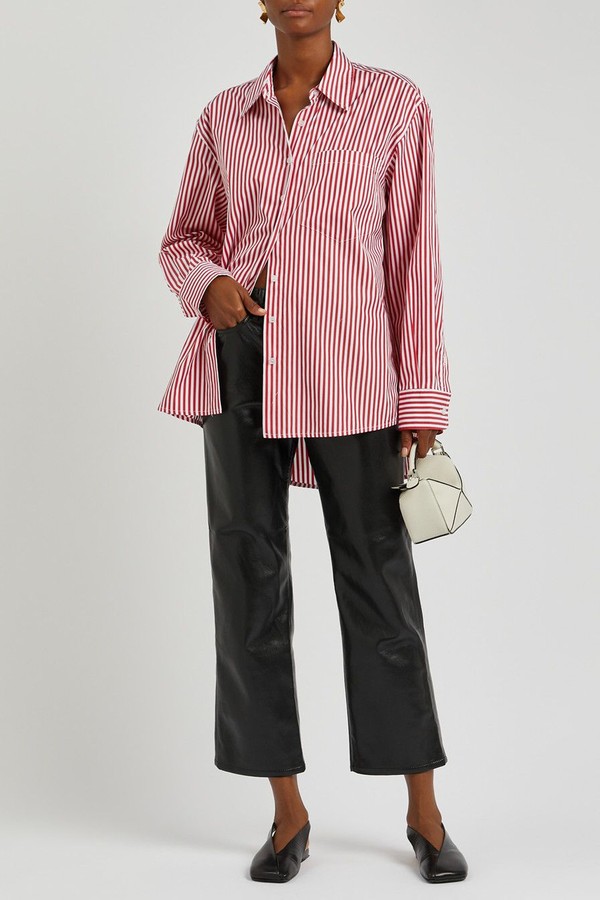Le Jane Crop Leather Trousers from FRAME