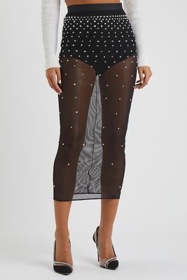 Embellished Mesh Skirt from Alessandra Rich