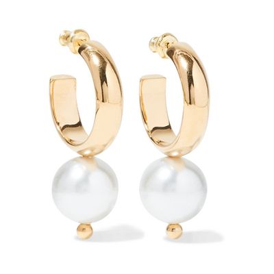 Gold-Plated Faux Pearl Earrings from Simone Rocha