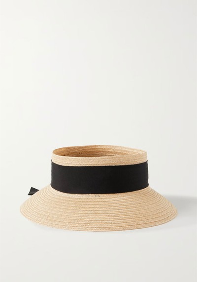 Kayla Grosgrain-Trimmed Hemp-Blend Sunhat from Eugenia Kim