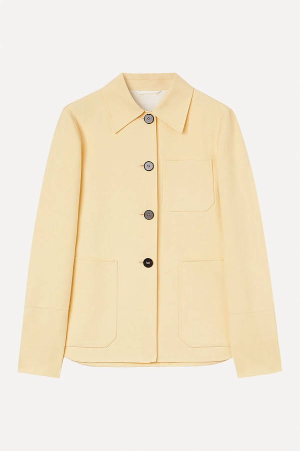 Point-Collar Cotton Shirt Jacket from Jil Sander