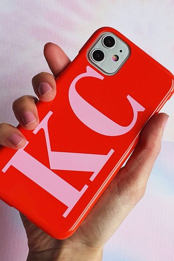 Personalised Cherry Red And Bubblegum Pink Phone Case