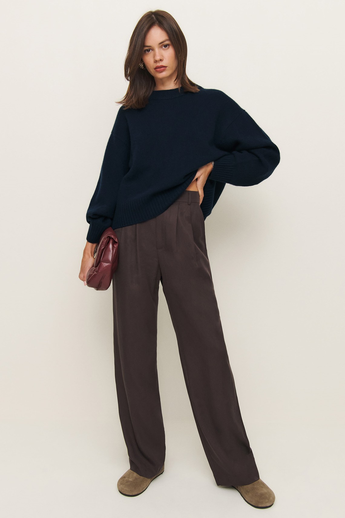 Cove Cashmere Oversized Crew from Reformation