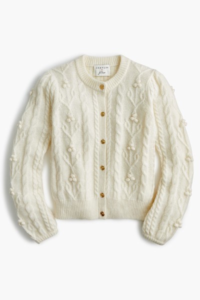 DEMYLEE® X J Crew Cable Knit Cardigan With Gold Buttons from J Crew