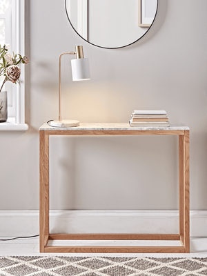 Oak Marble Display Console Table, £149.99
