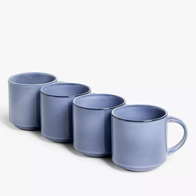Set of 4 Studio Reactive Glaze Mugs