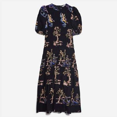 Embroidered Stretch Dress from Zara