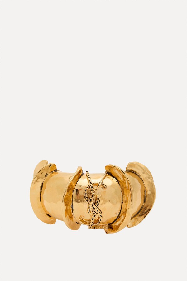 Sculpted Logo Cuff from Saint Laurent