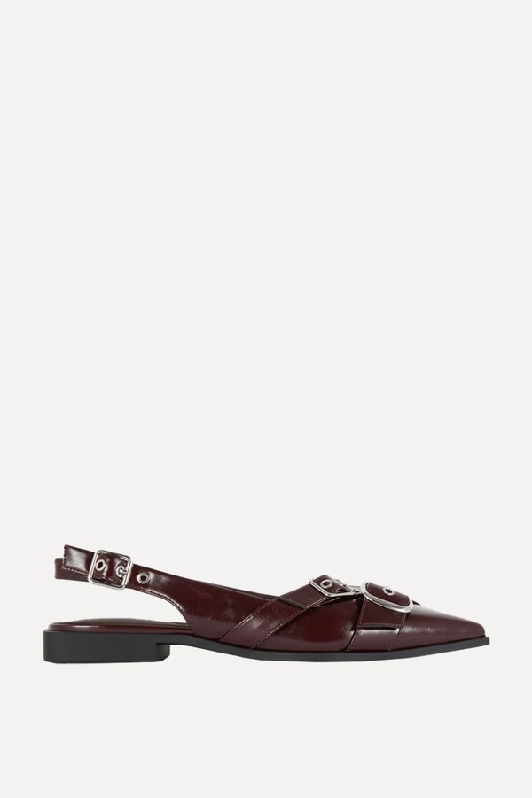 Pointed Eyelet Ballerina Flats