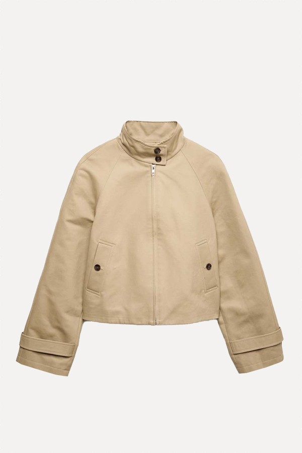 Pure Cotton Cropped Utility Jacket from Marks & Spencer