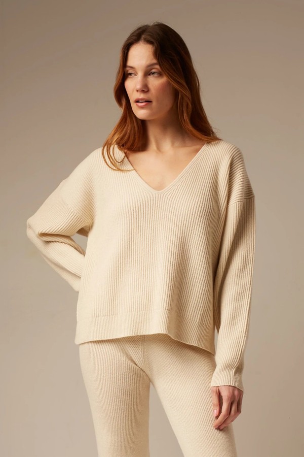 Stella Cashmere Oversized V- Neck Jumper