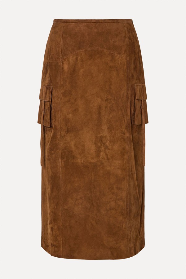 Fare Suede Cargo Skirt