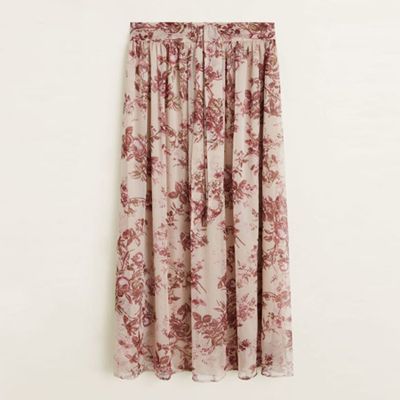 Floral Chiffon Skirt from Mango