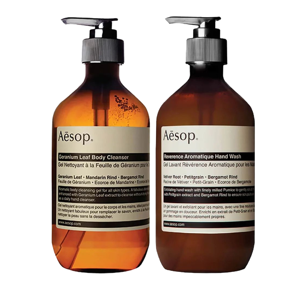 Geranium Cleanser and Reverence Hand Wash Duo from Aesop