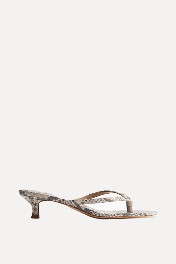 Kitten-Heeled Sandals
