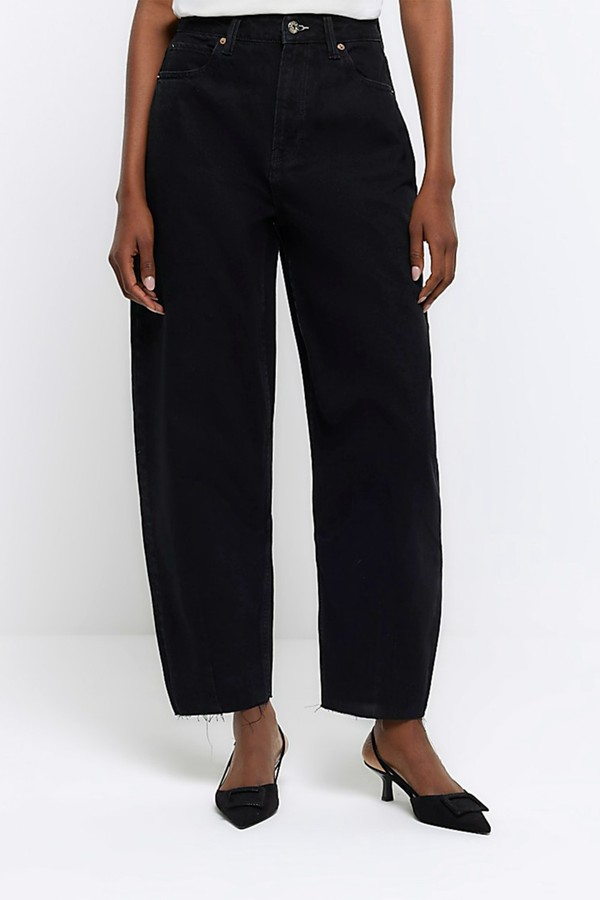 High Waisted Barrell Jeans from River Island