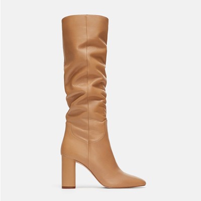 High-Heel Leather Boots from Zara