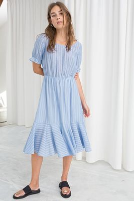 Ribbon Striped MIdi Dress from & Other Stories
