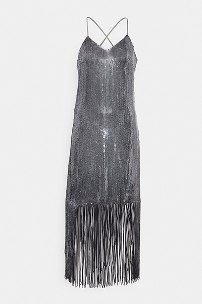 Glamorous Sequin Tassle Midi Dress With Cross Back from Glamorous