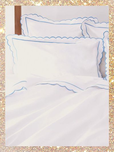 Blue Scalloped Bed Linen Collection, From £36 | Sophie Conran