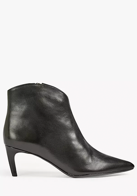 Galiana Mid Heel Leather Ankle Boots
