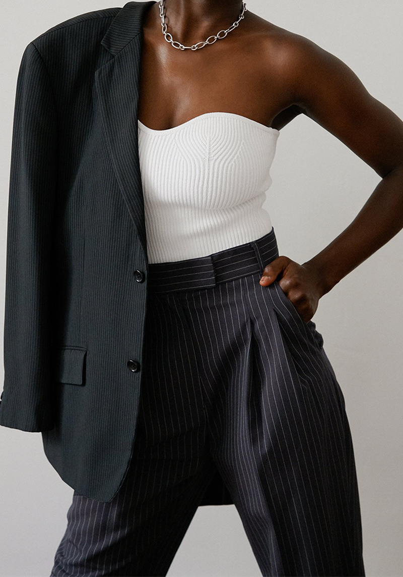 Cass Bustier Knit Top from Pixie Market