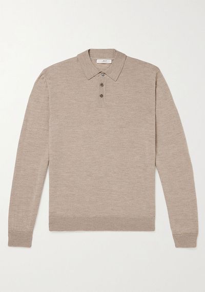 Slim-Fit Merino Wool Polo Shirt from Mr P.