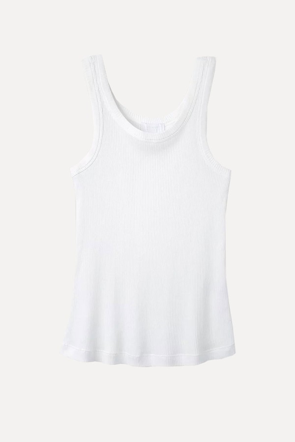 Ribbed Organic Cotton Lounge Vest from The White Company