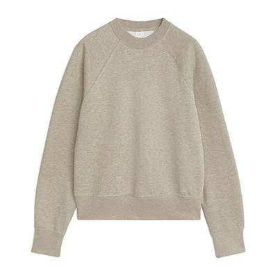 Cotton Sweatshirt In Beige from Arket