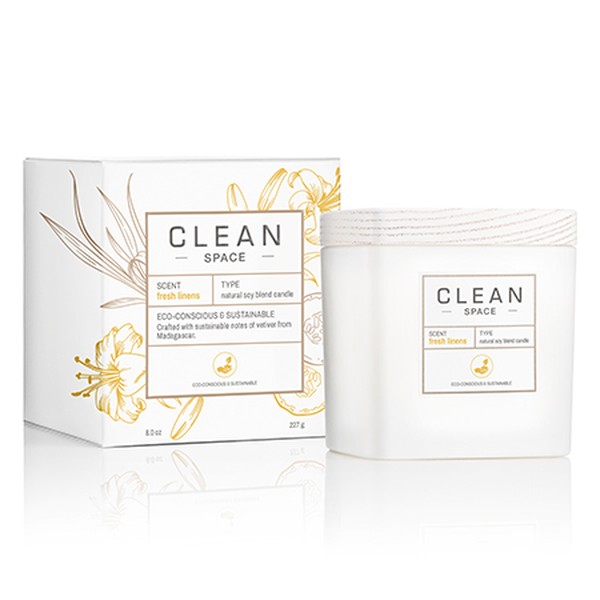 Fresh Linens Candle from Clean Reserve