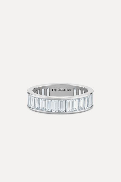 DB Classic Baguette Cut Eternity Band In Platinum