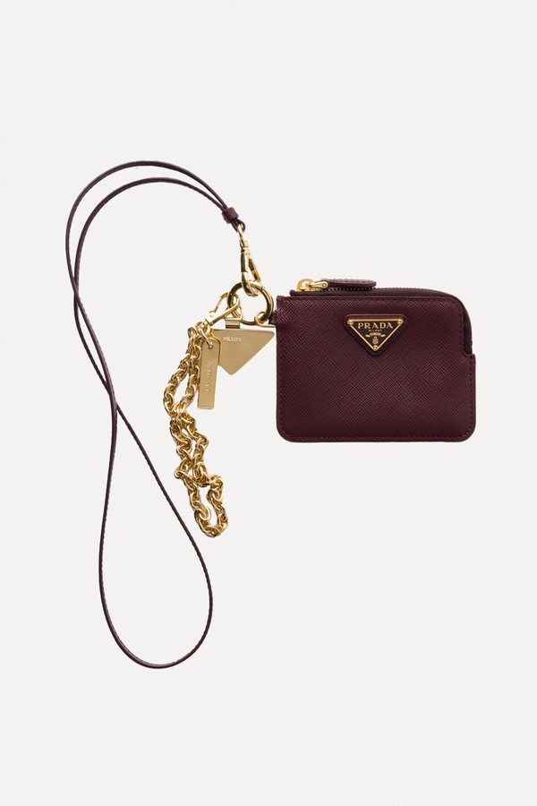 Saffiano Leather Smartphone Case With Card Holder from Prada