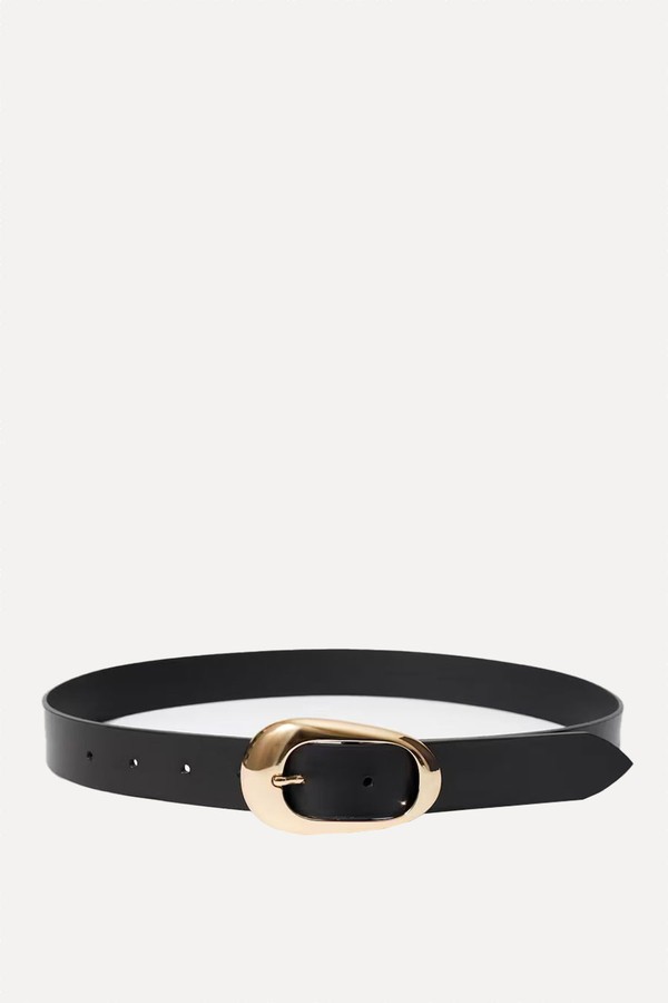 Oval-Buckle Leather Belt from & Other Stories