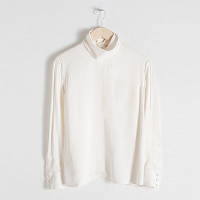 Satin Turtleneck Blouse from Stories
