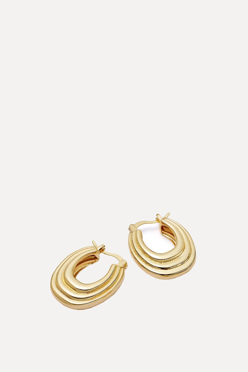 Polly Mini Ridge Hoop Earrings from Daisy