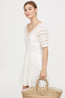 V-Neck Cotton Dress from H&M