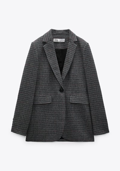 Wool Blend Blazer With Elbow Patches from Zara