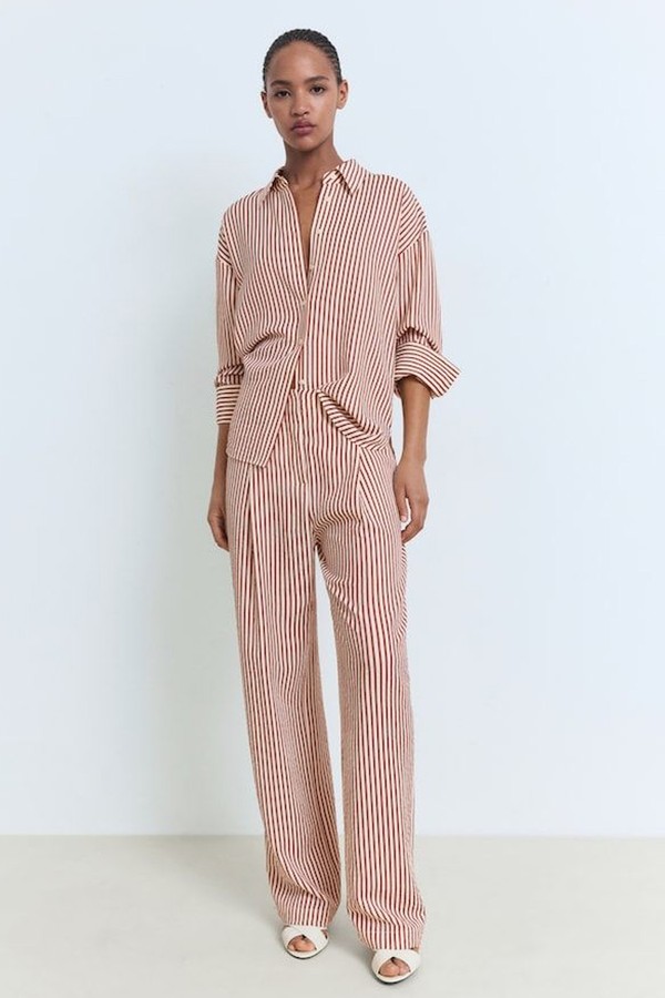 Striped Straight Shirt from Mango