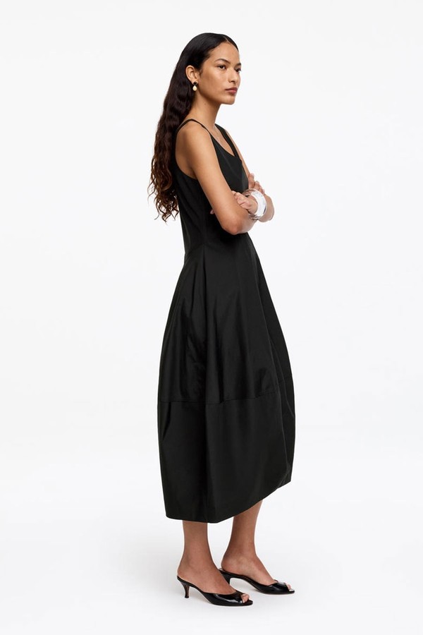 Cocoon Taffeta Dress