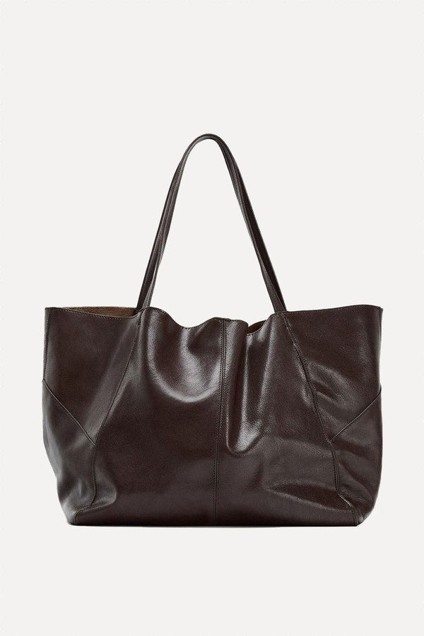 Leather Maxi Tote Bag