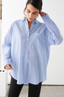 Oversized Organic Cotton Button Up Shirt