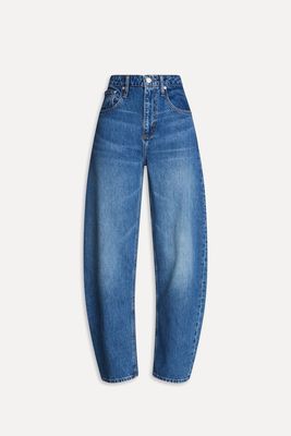 Faded High-Rise Tapered Jeans from Frame