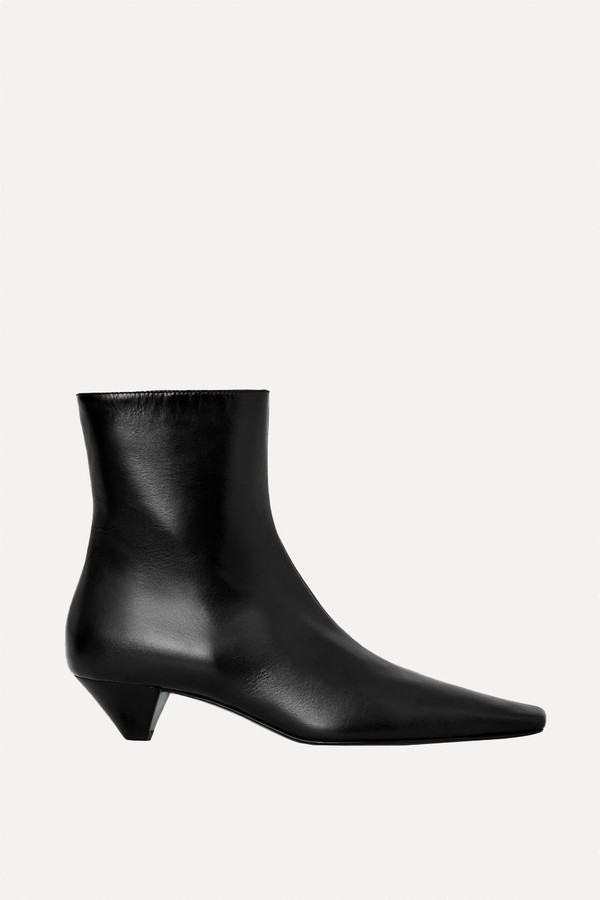 Square-Toe Leather Ankle Boots from COS