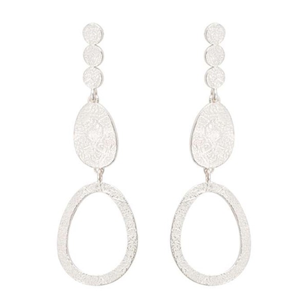 Neveah Three Dot & Oval Statement Drop Earrings from Oliver Bonas