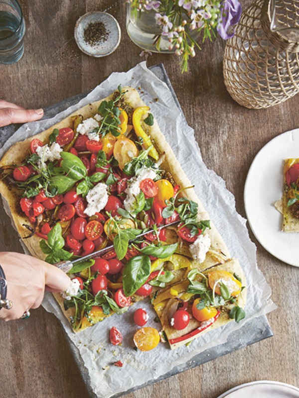 Hazelnut Crust Pizza & Peppery Rocket