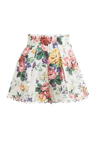 Allia High-Rise Floral-Print Linen Shorts from Zimmermann