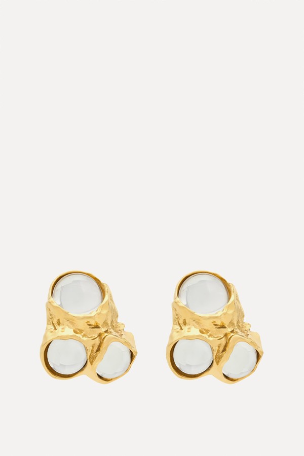Bubble Cabochon Earrings from Saint Laurent 
