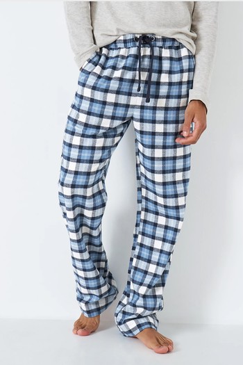 Pure Cotton Checked Pyjama Bottoms