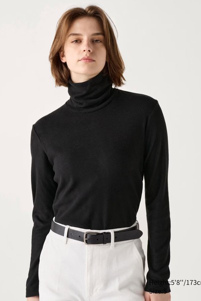 HeatTech Fleece Turtleneck Long Sleeved Thermal Top from Uniqlo